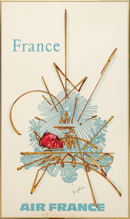 George Mathieu posters, 2 pieces, "Japon Air France" and "France Air France" 1967/68.