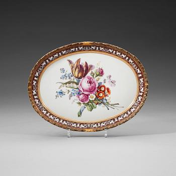 1351. A Meissen tray, period of Marcolini (1774-1814).