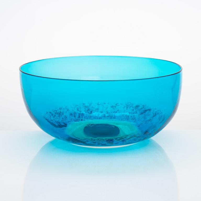 Tapio Wirkkala, skål, glas, signerad Venini italia TW.