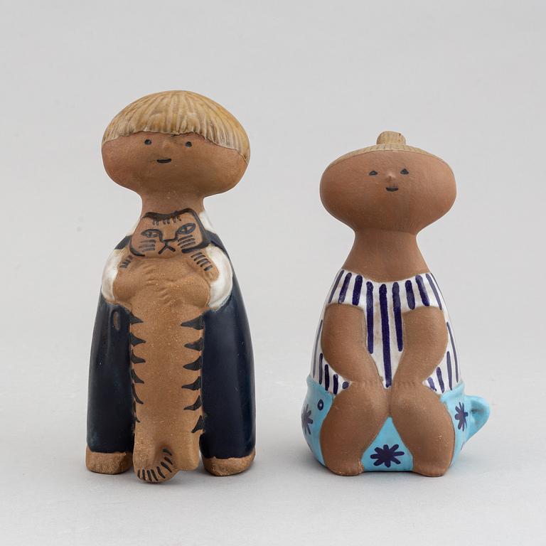 Lisa Larson, five stoneware figurines, 'Larsons ungar' for Gustavsberg.