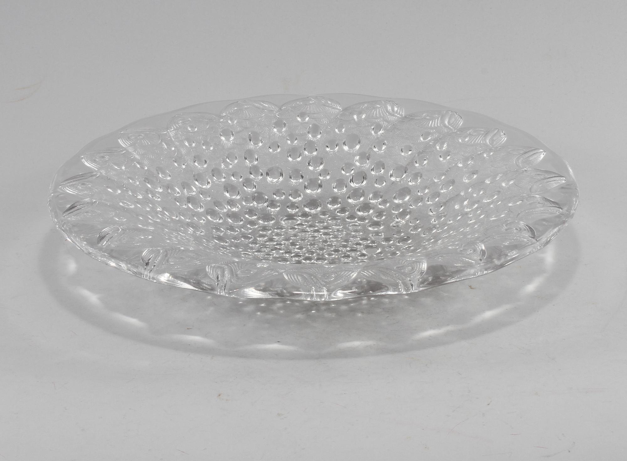 SKÅLFAT, glas, "Roscoff", Lalique, 1900-talets andra hälft.