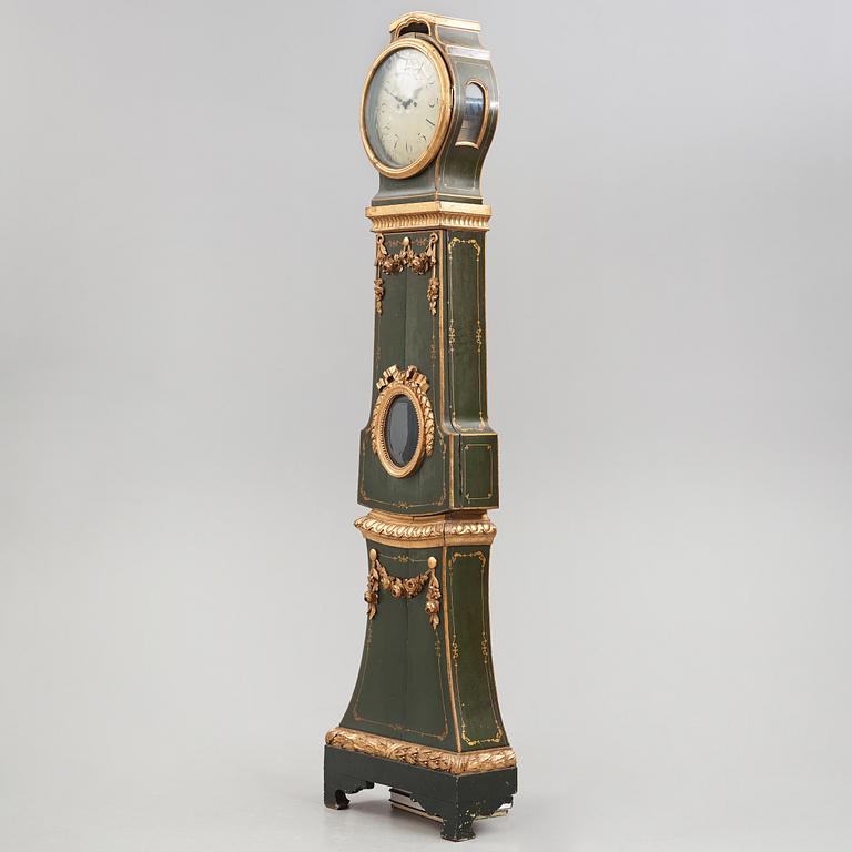 A Gustavian late 18th century longcase clock.