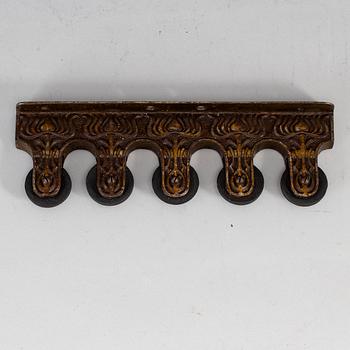 An iron umbrella/stick stand, Art Nouveau, early 20th century.