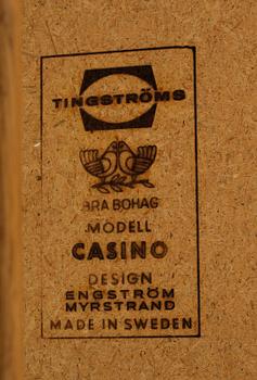 HALLMÖBEL, "Casino", Engström och Myrstrand, Tingströms, 1900-talets andra hälft.
