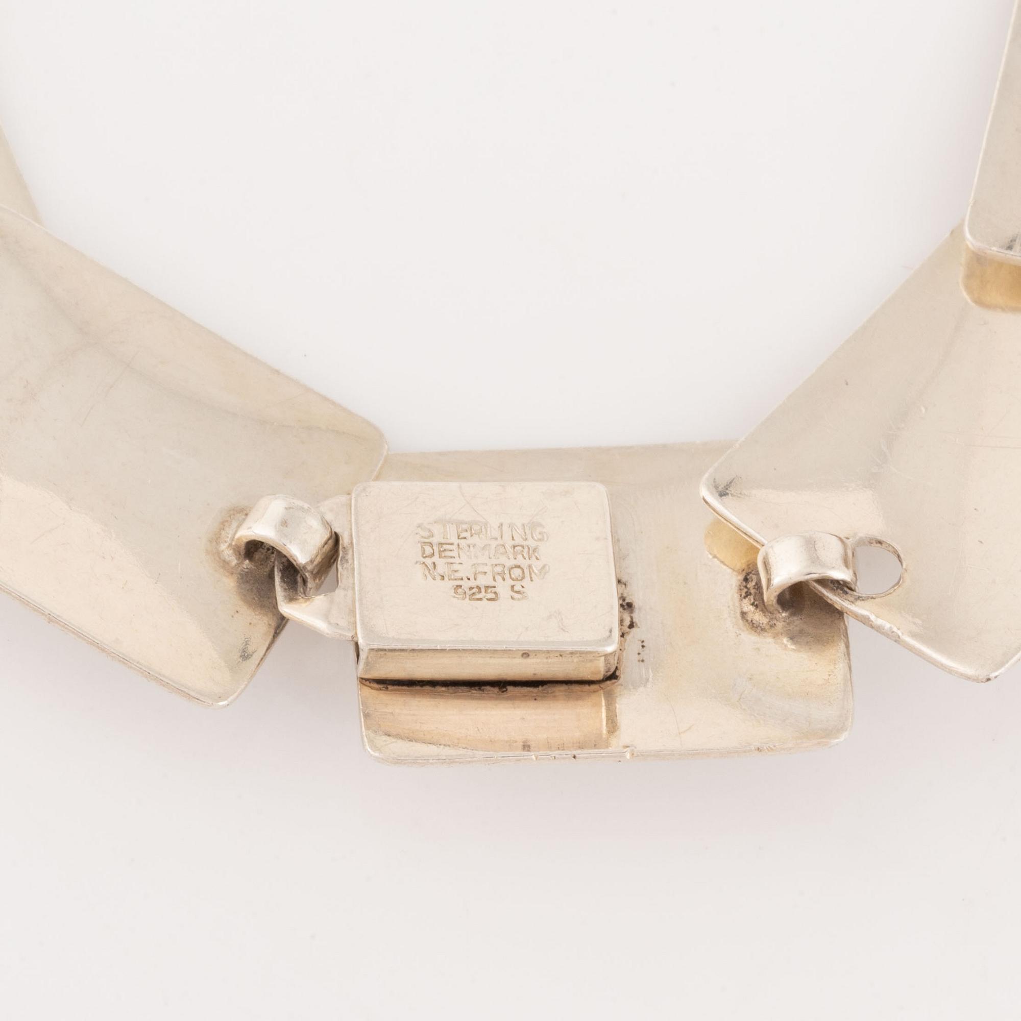 Niels Erik From, sterling silver bracelet, Denmark.