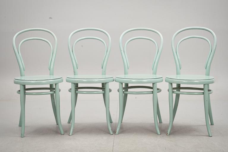 STOLAR, 4 st, böjträ, Thonet, tidigt 1900-tal.