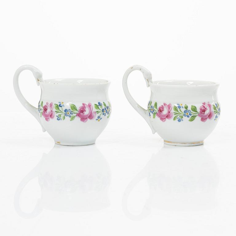 Meissen, Servisdelar, åtta stycken, främst 1800-tal.