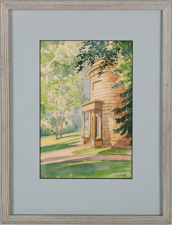 OKÄND KONSTNÄR, 7 st, akvareller, sign J Galewski och dat 1961.