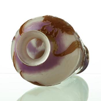 An Emile Gallé fire-polished art nouveau cameo vase, Nancy France.