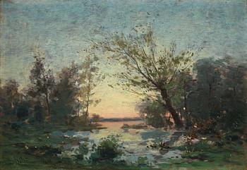 716. Per Ekström, French landscape in sunset.