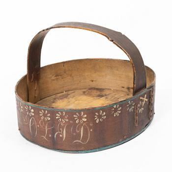 Korg, allmoge, svepteknik, 1800-tal.