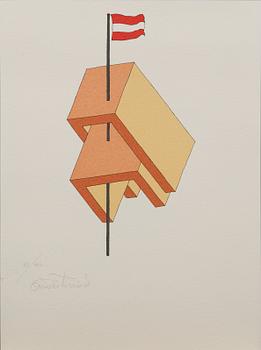 OSCAR REUTERSVÄRD, färglitografier 15 st i mapp signerade och numrerade 43/190.