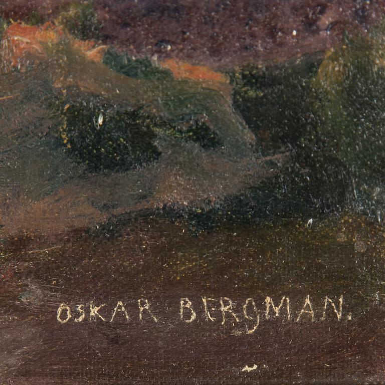OSKAR BERGMAN, olja på duk. Signerad.