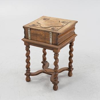A baroque style oak chest, around 1900.
