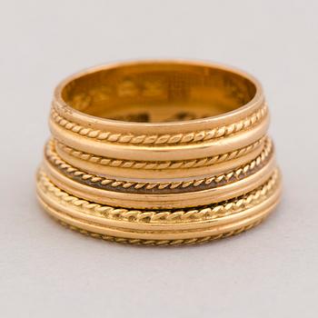 RINGS, 3 pcs, 18K gold. Kalevala Koru 1969-81.