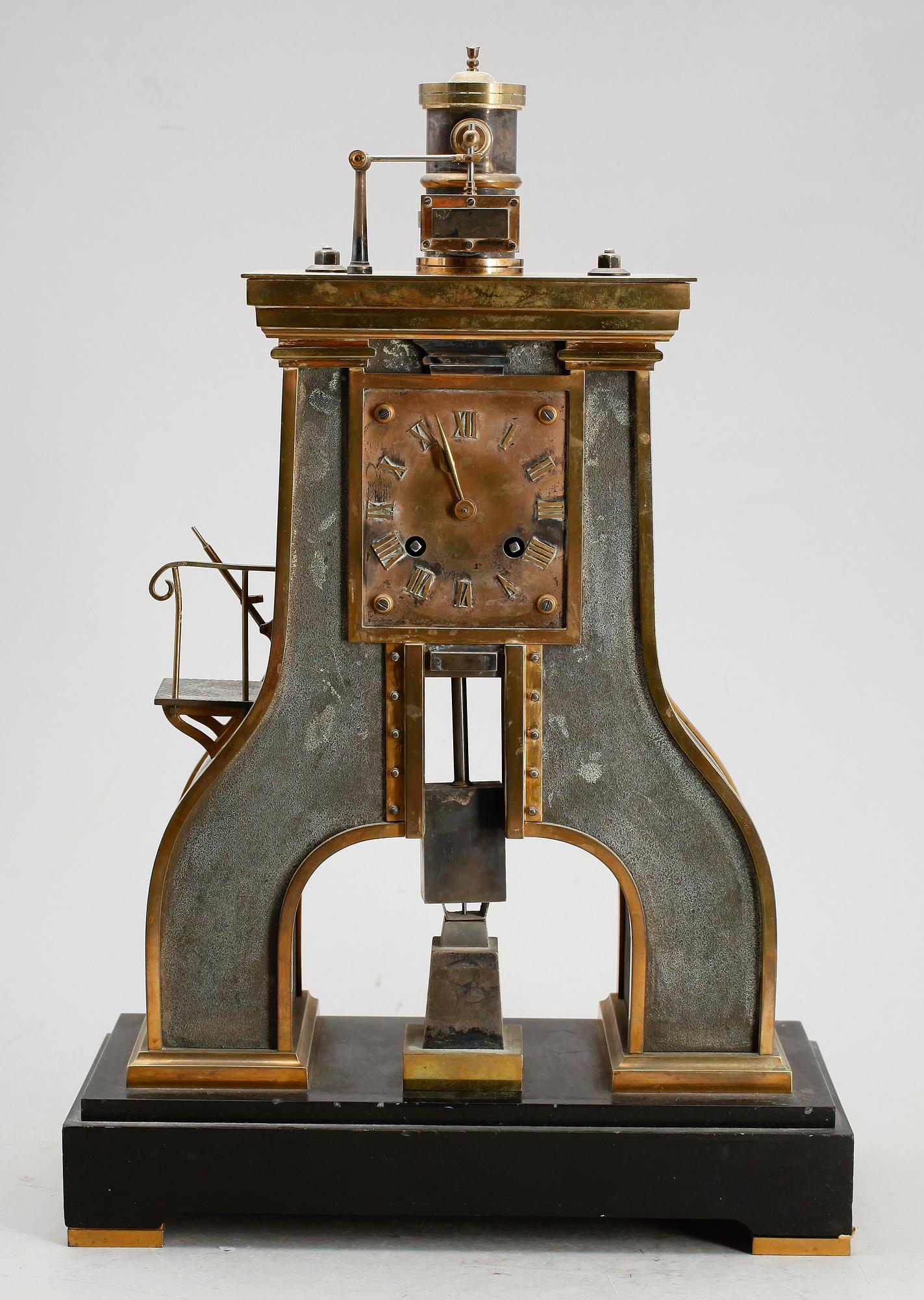 KLOCKGARNITYR, 3 del, Japy Fréres, Paris, metall och mässing, 1800-/1900-tal.