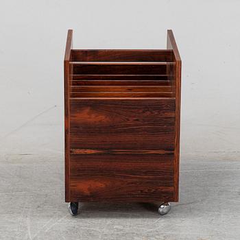 Rolf Hesland, a rosewood newspaper stand, Mellemstrands Trevareindustri, Bruksbo, Norway, 1960's/70's.
