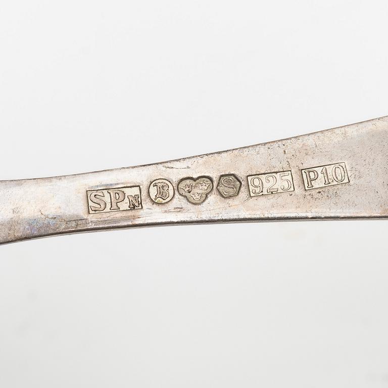 Guldsmed S Petersson i Söderhamn Ab, skedar, 2+2 st, sterlingsilver, Bollnäs 1989.