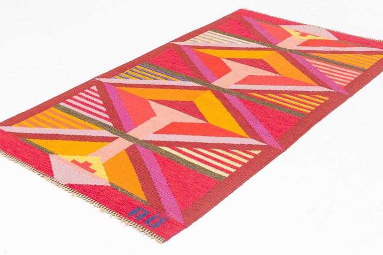 Agda Österberg, a carpet, flat weave, ca 201 x 116 cm, signed AÖ.