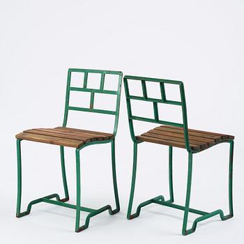 Carl Hörvik, a pair of garden chairs,  Sweden ca 1927-1929.