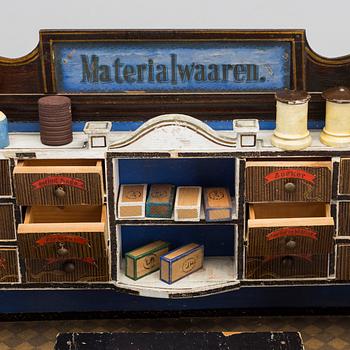 A TOY GROCERY STORE, around the year 1900.