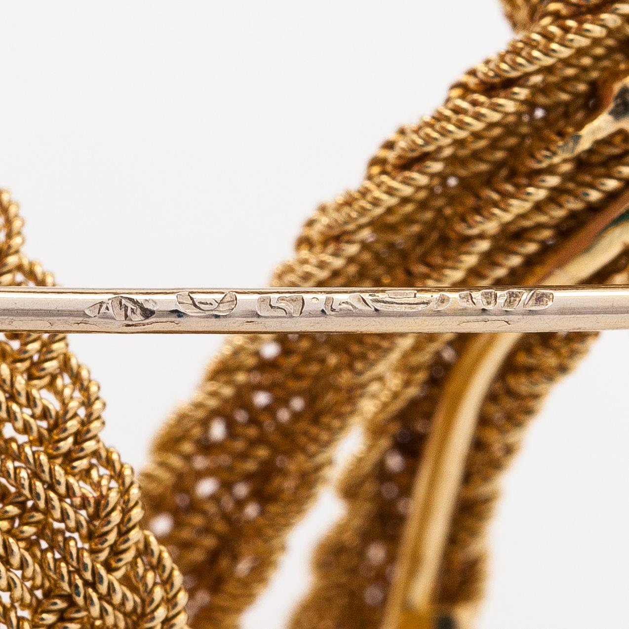 Brosch, 14K/18K guld. Finska importstämplar.