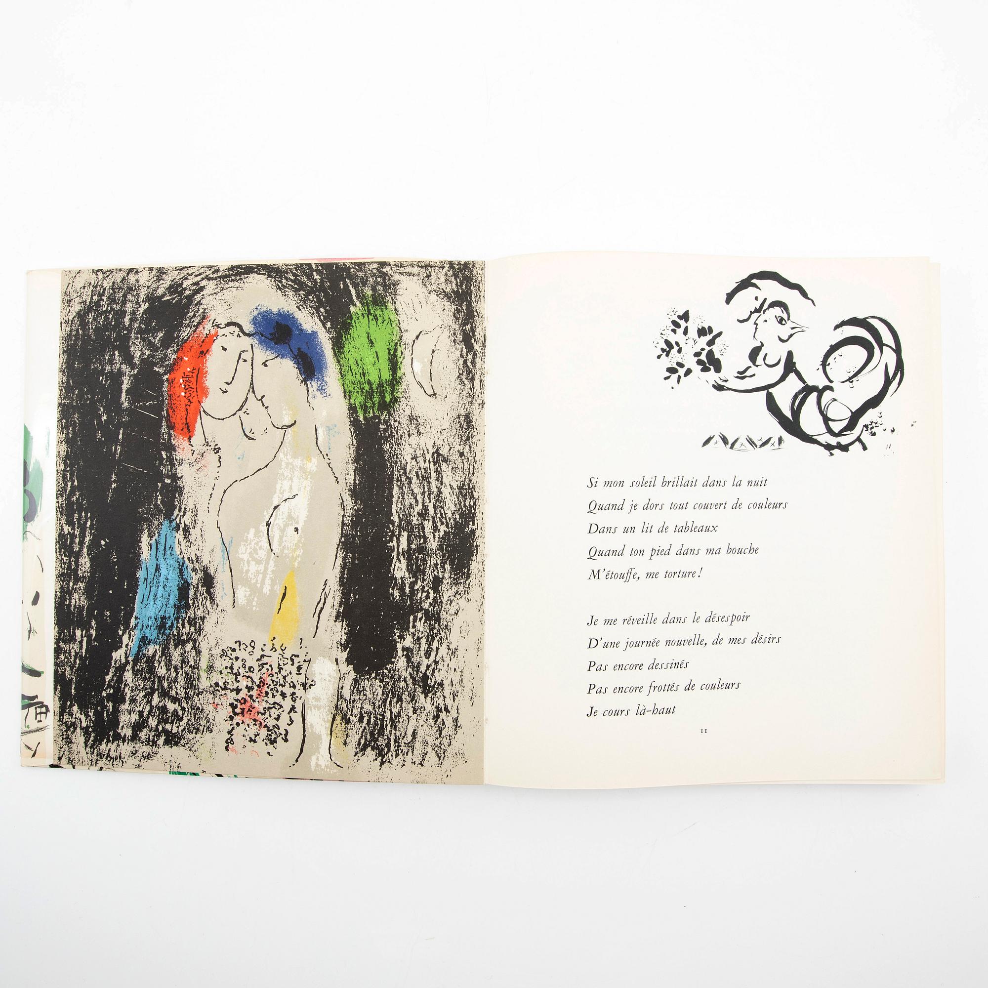 Marc Chagall, Book Jaques Lassaigne, Maeght Éditeur, Paris, 1957, with 15 lithographs.