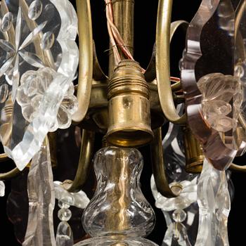 A baroque style chandelier, second half of the 20th century.