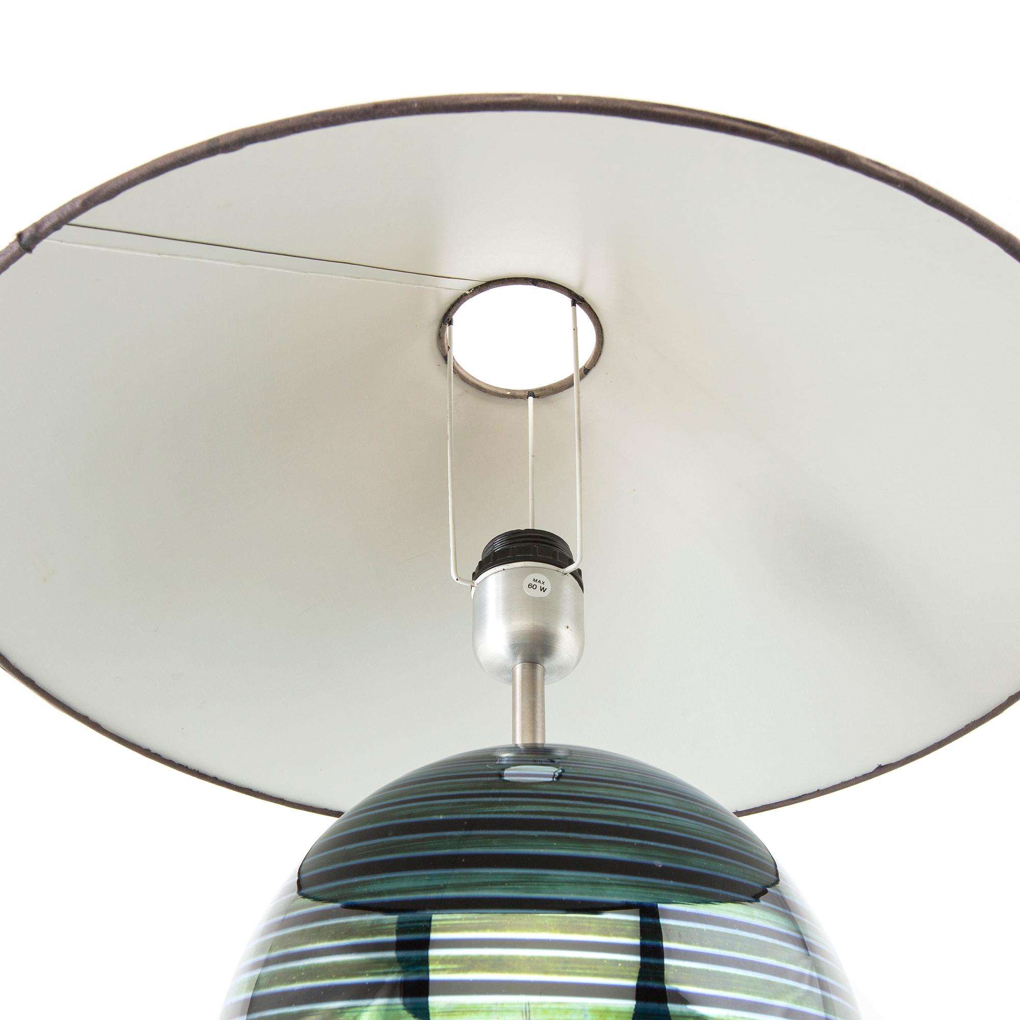 Oiva Toikka, bordslampa "Ranta" Nuutajärvi Wartsila Finland sent 1900-tal.