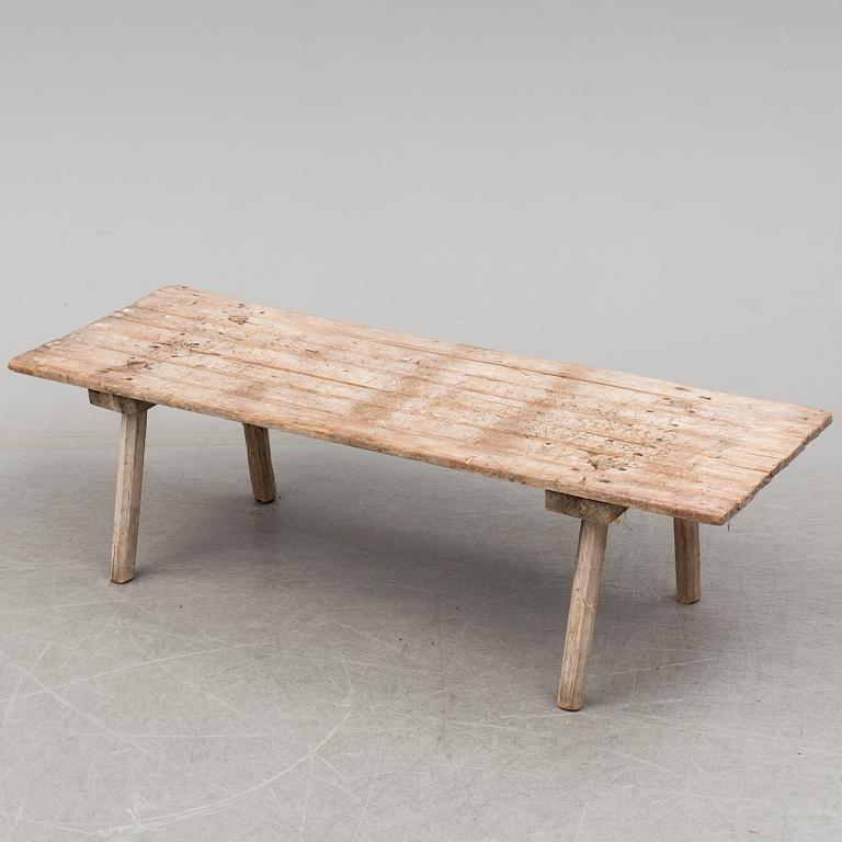 BENCH / TABLE, pine, 19th century.