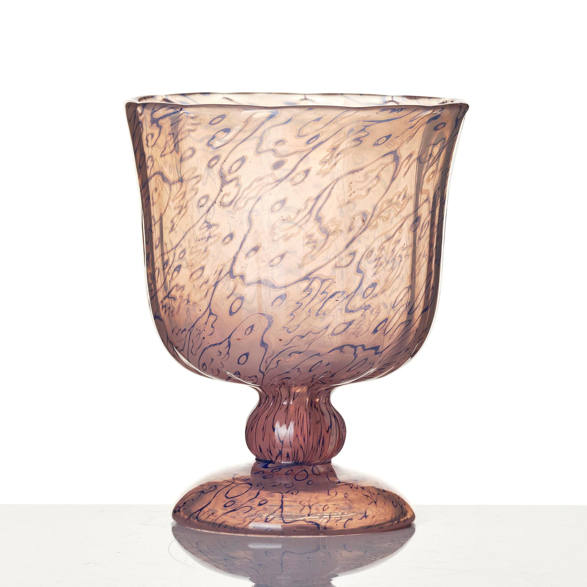 Simon Gate, a graal glass goblet, Orrefors, 1918.