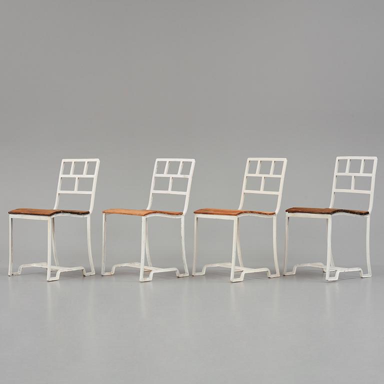 Carl Hörvik, a set of garden furniture, table with 4 chairs for 'Stadshotellet Båstad' or 'Lindgården', Stockholm ca 1927-29.