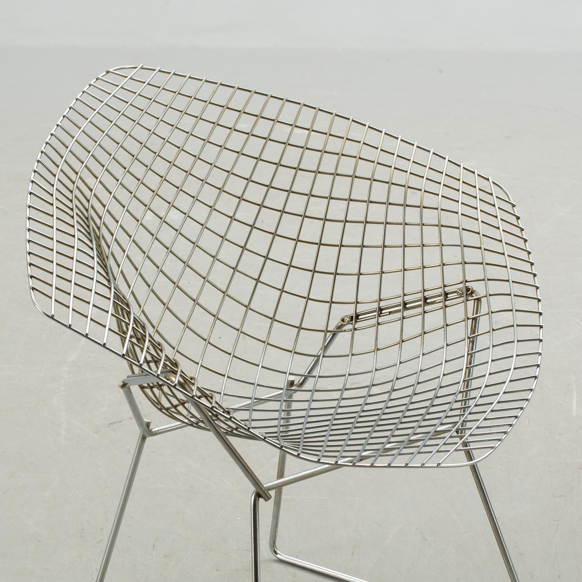 FÅTÖLJ, "Diamond Chair", Harry Bertoia för Knoll. 1900-talets mitt/andra hälft.