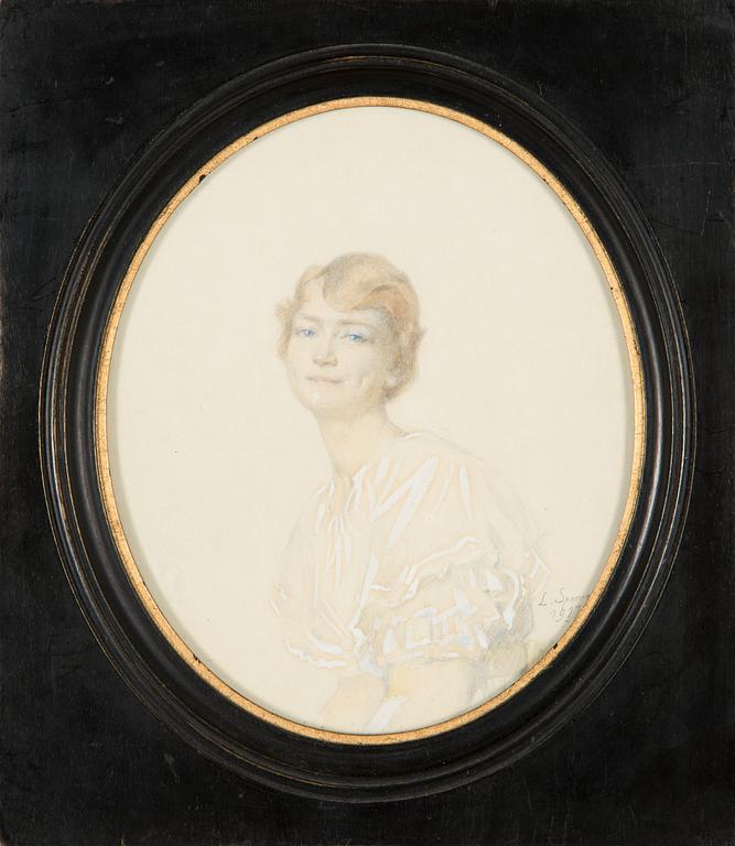 Louis Sparre, blandteknik, signerad och daterad 1917.