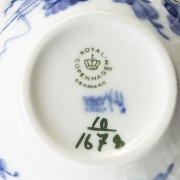 A 48 piece porcelain coffee service, 'Blå Blomstä, Royal Copenhagen, Denmark, second half of the 20th century.