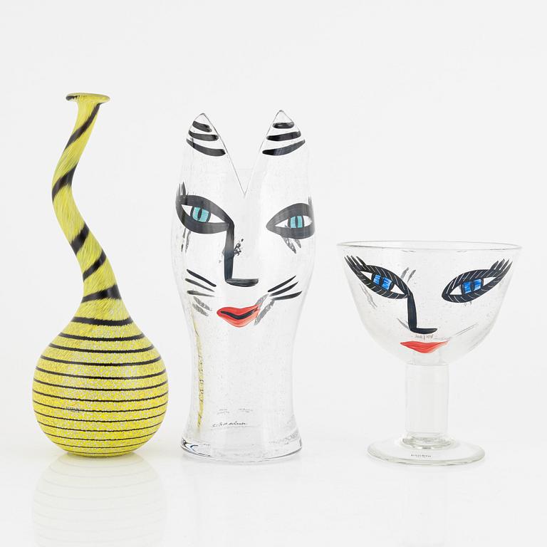 Ulrica Hydman-Vallien, three vases.