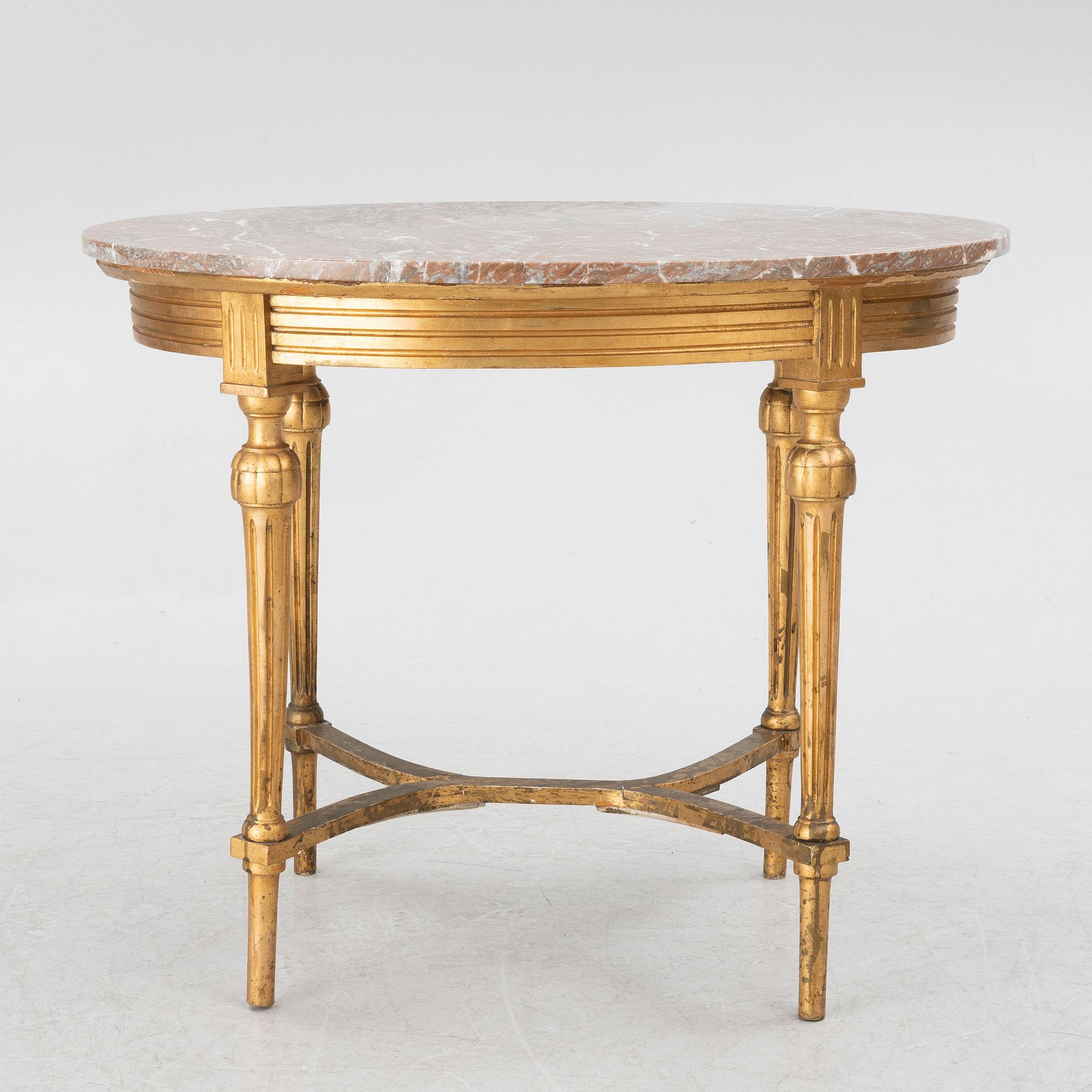 A Gustavian style table, circa 1900.