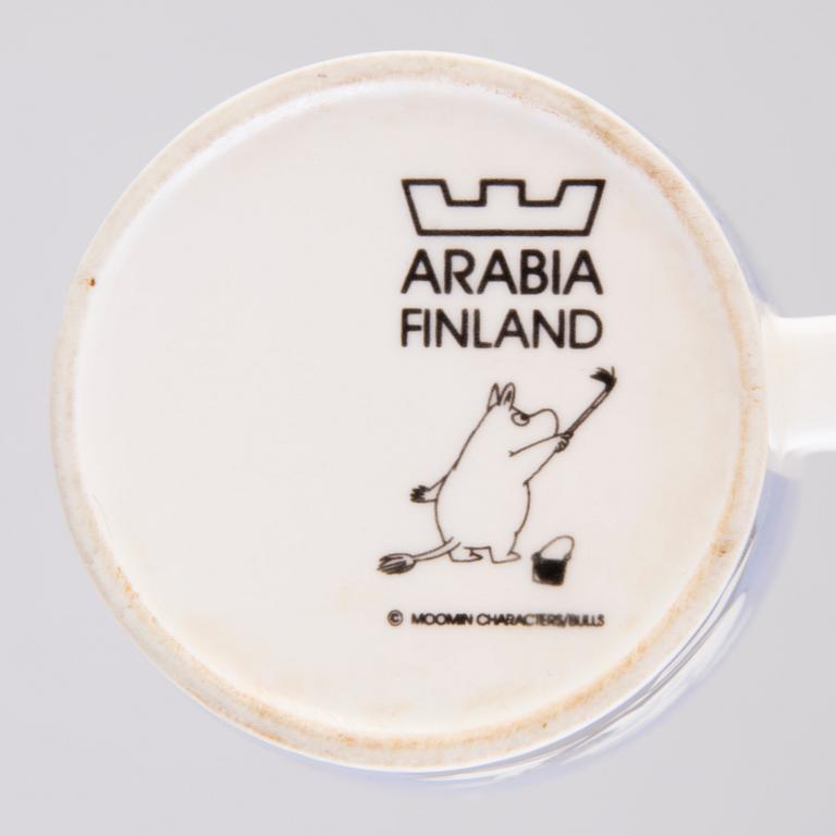 MUMINMUGG, porslin, "Mugg mörkblå", Moomin Characters, Arabia 1991-1999.
