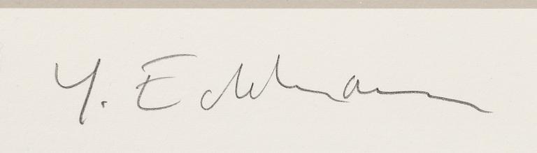 Yrjö Edelmann, "Wrapped golfer", signed HC.