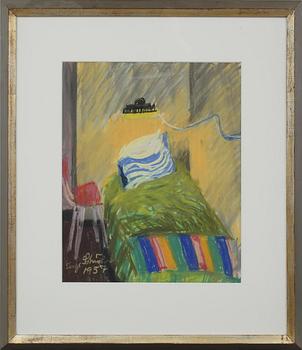 Inge Schiöler · INGE SCHIÖLER, pastell, signerad och daterad 1957.