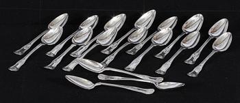 TESKEDAR, 17 st. Silver. Flertal mästare 1855-85.