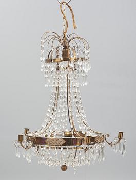 LJUSKRONA, empirestil, 1900-talets första hälft. Höjd 70 cmm.