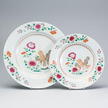 FAT, 2 st, porslin, Kina, Qianlong, 1736-1795.