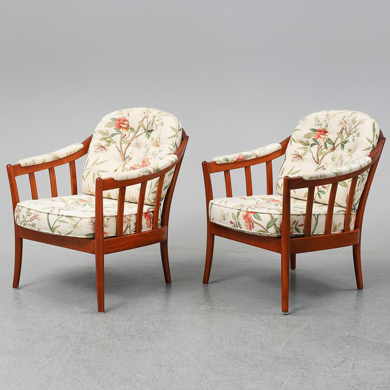 A pair of "Andorra" easy chairs from Bröderna Andersson, second half of 20th century.