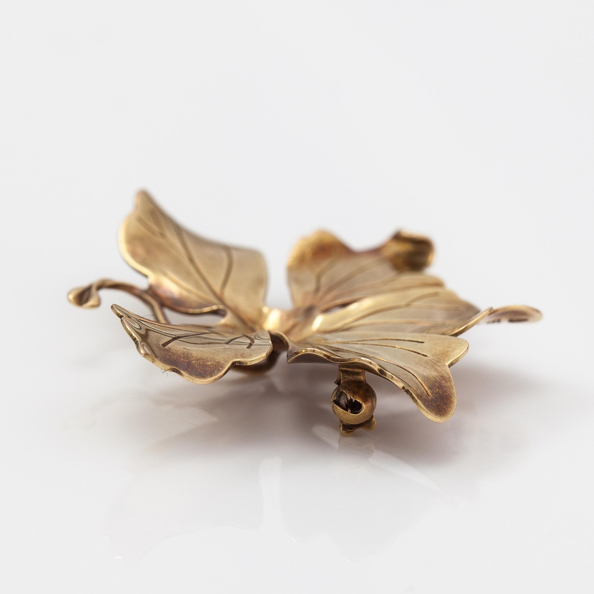 Gertrud Engel, Brosch, 14K guld. Anton Michelsen, Danmark 1950-tal.