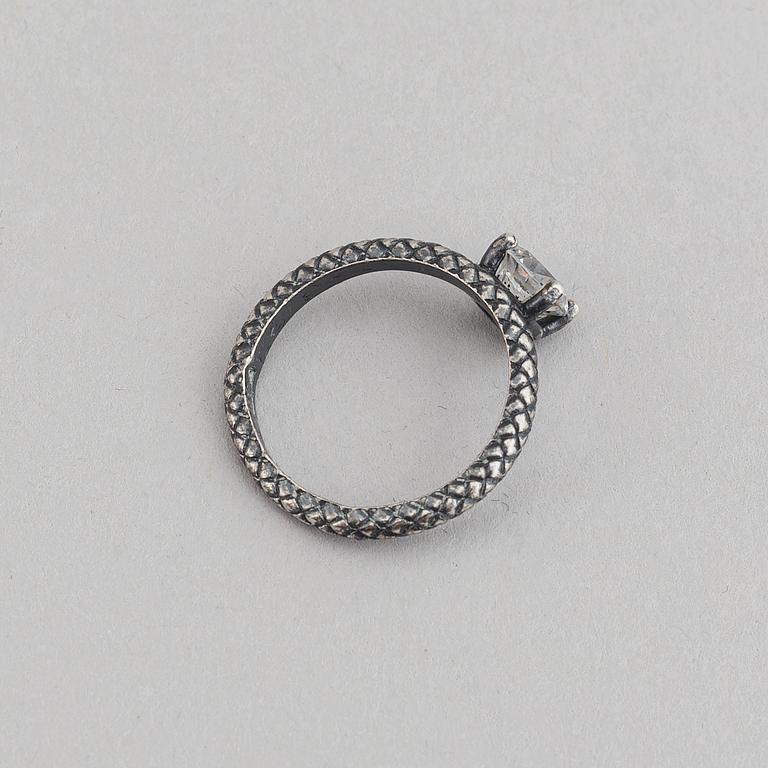Bottega Veneta, ring och örhängen, sterlingsilver, Italien.