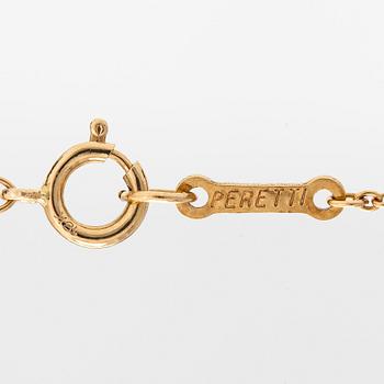 Tiffany & Co, Elsa Peretti, an 18K gold 'Bean' necklace.
