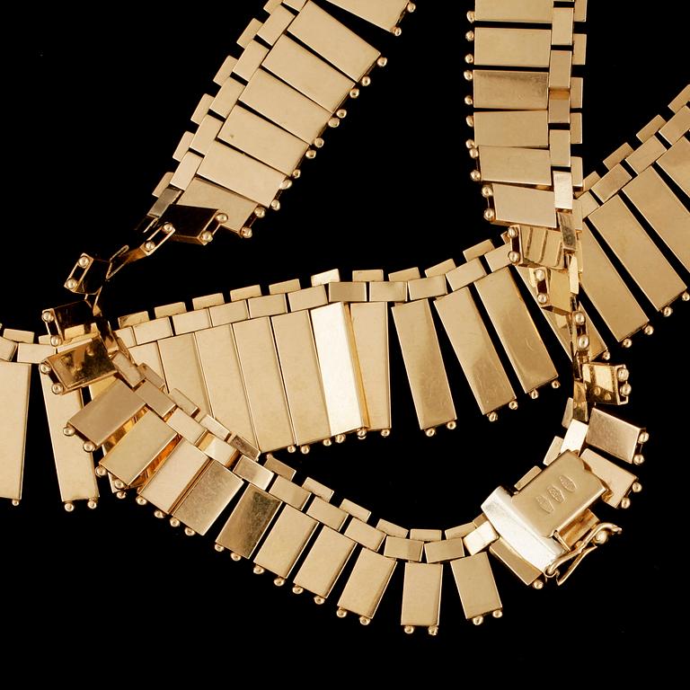 COLLIER, 18k guld, Uno A Erre, Aresso, Italien, vikt ca 50g.