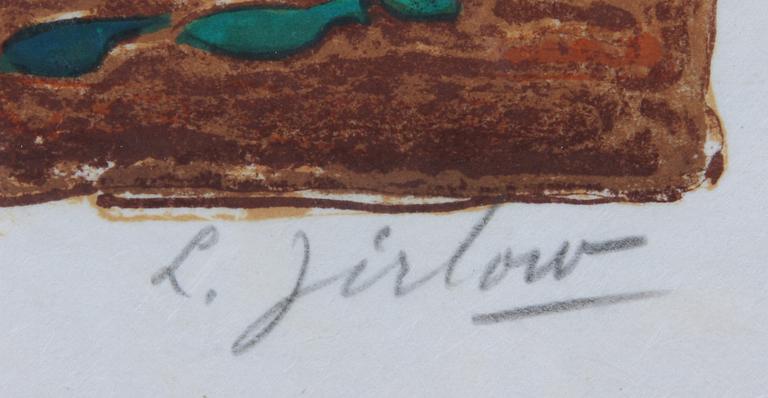 LENNART JIRLOW, färglitografi, sign o numr 1/50. Papper vattenstämplat; Mourlot Paris.
