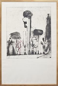JIM DINE, etsning med handkolorering, 1974-76, signerad och numrerad 14/30.